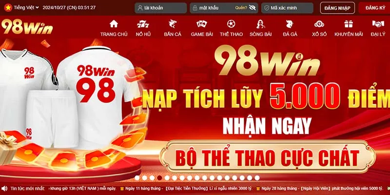 Chỉ dẫn cách đăng nhập tài khoản thành viên tại nhà cái 98win